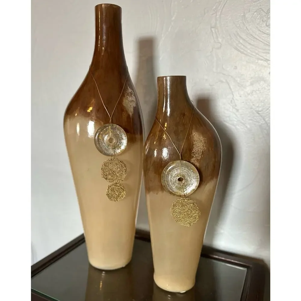 Neka Handmade Glass Table Vases, set of 2
